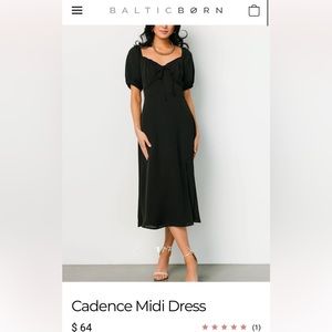 Baltic Born Black Midi Dress